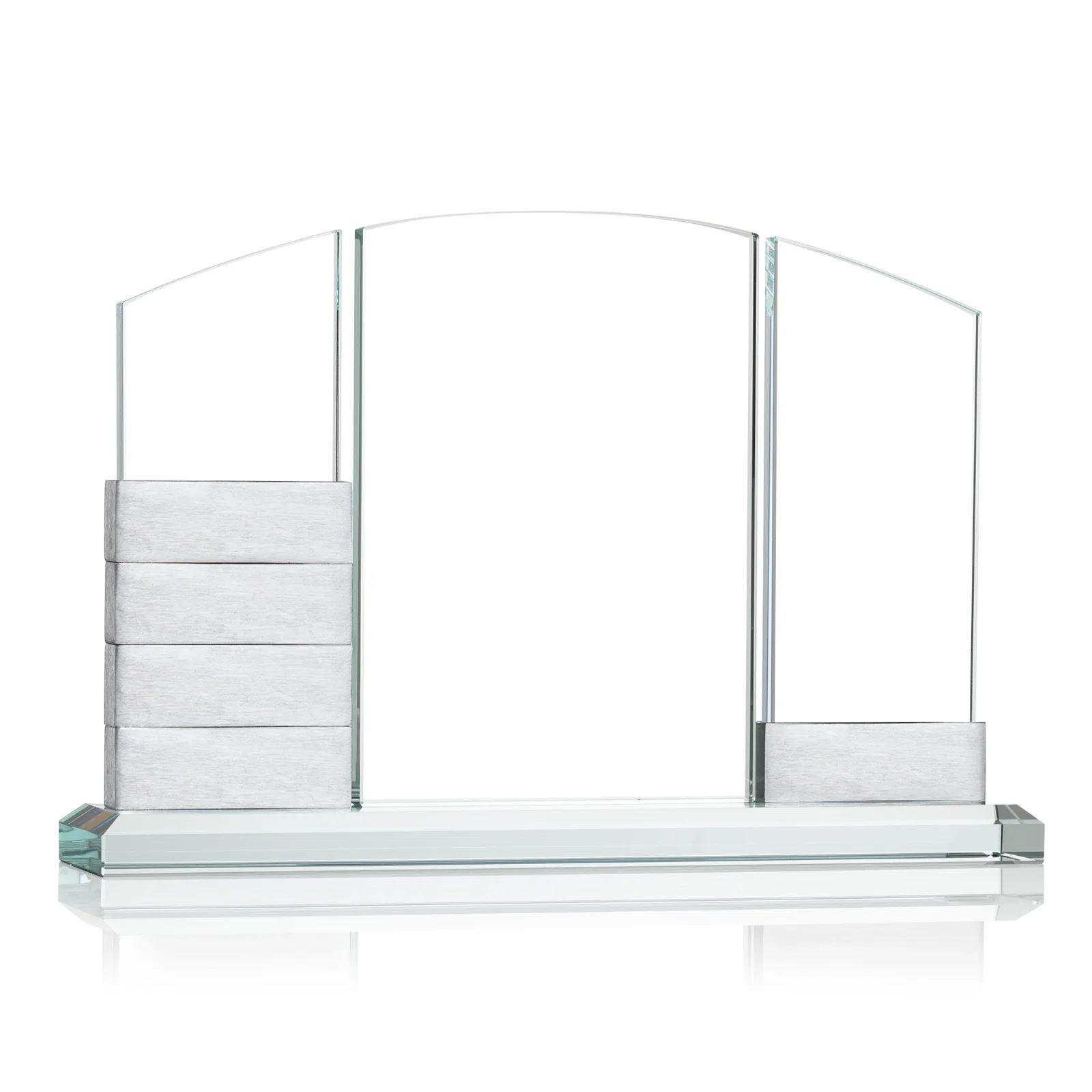 Personalized Starfire Crystal Tower Award Holds 12 Stackable Aluminum Blocks for sales achievement awards