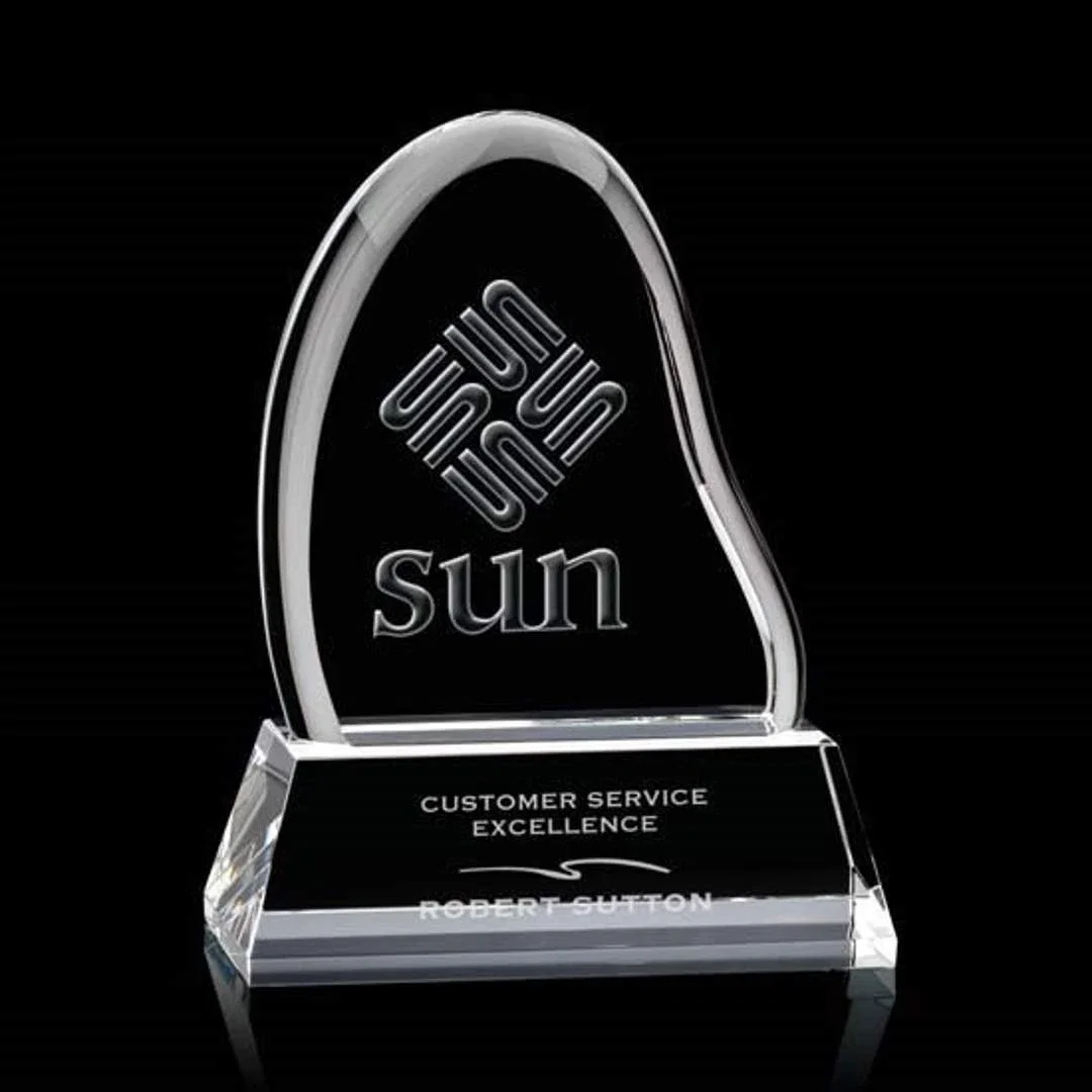 Custom Optical Crystal Iceberg Award, 6 by 7.25 Inches, awards for employee recognition