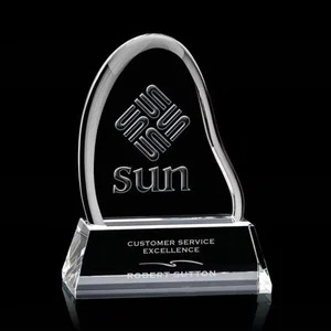 Optical Crystal Iceberg Award, 6 by 7.25 Inches