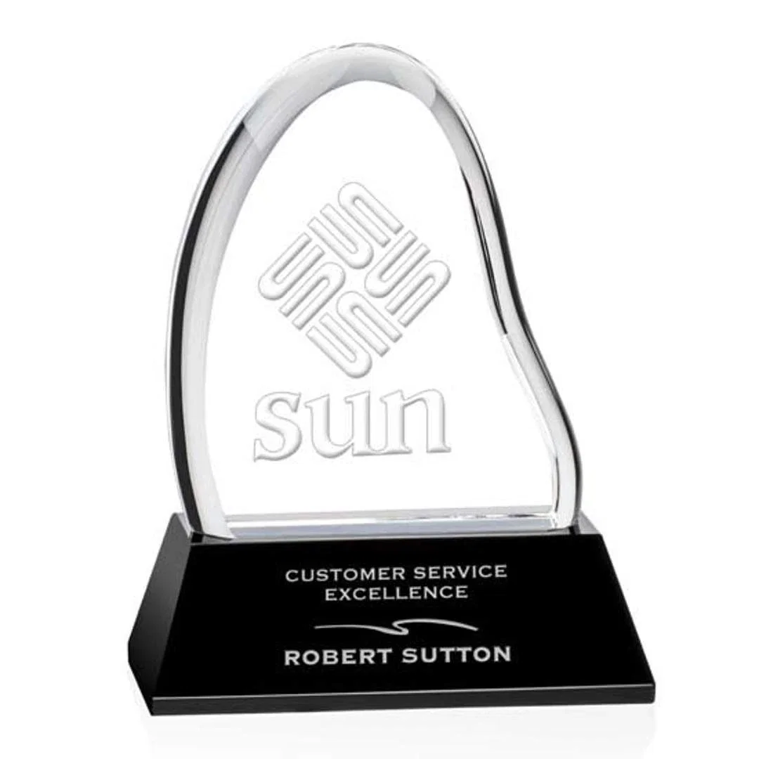 Custom Optical Crystal Iceberg Award, 6 by 7.25 Inches, awards for corporate award ceremonies