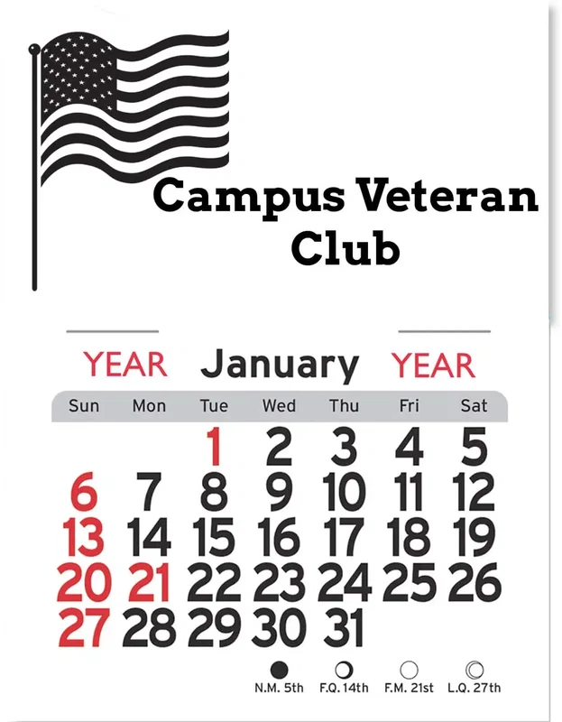Personalized Stick-N-Stay® American Flag Calendar — view 2
