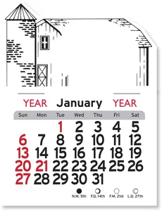 Peel-N-Stick® Barn Calendar