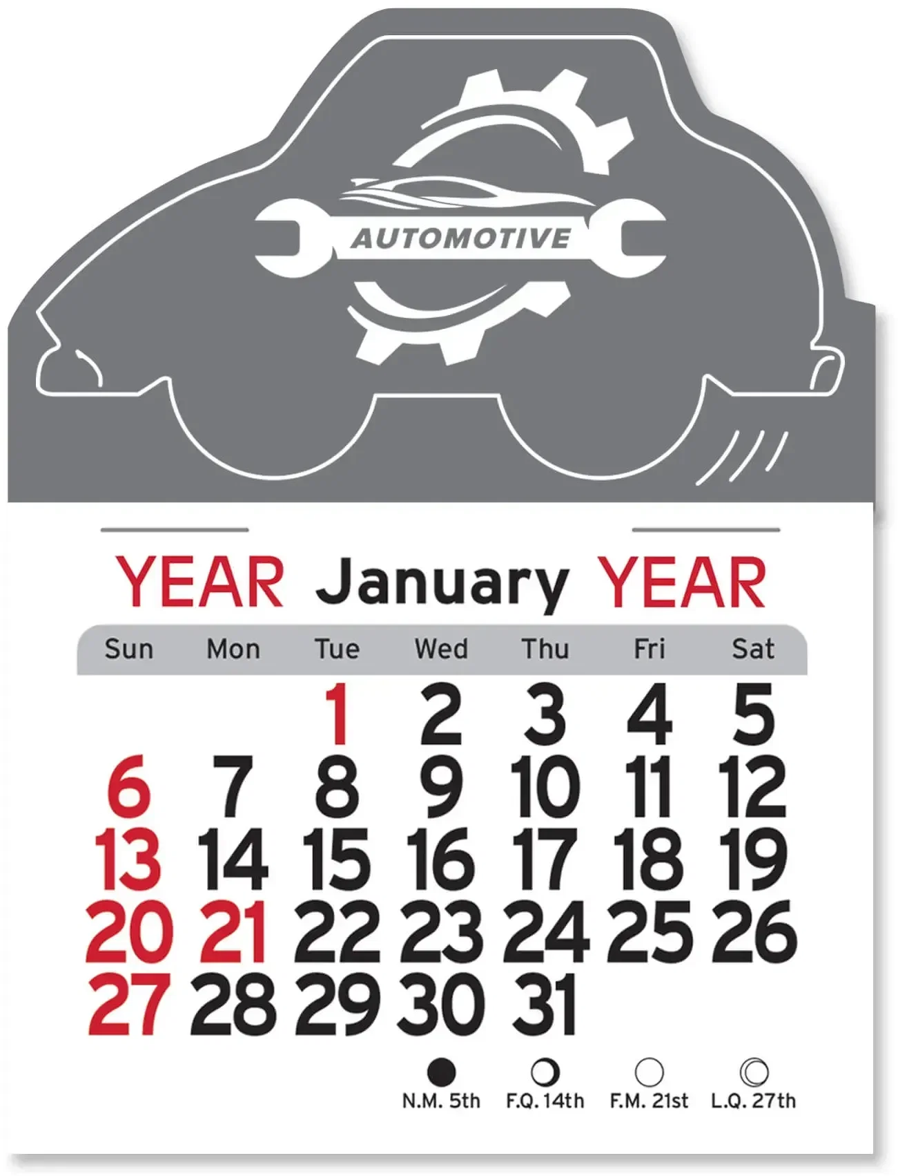 Custom Car Calendar Sticker — view 2