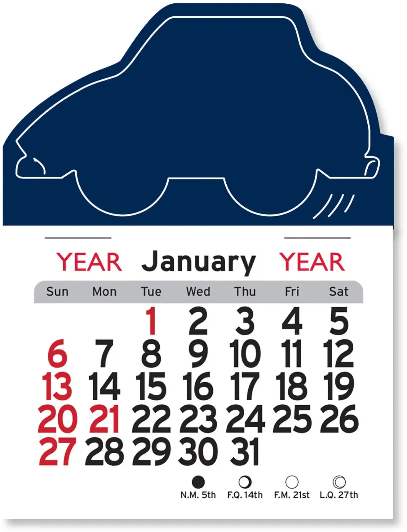 Custom Car Calendar Sticker — view 3
