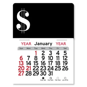 Personalized Logo Dollar Sign Peel-N-Stick Calendar