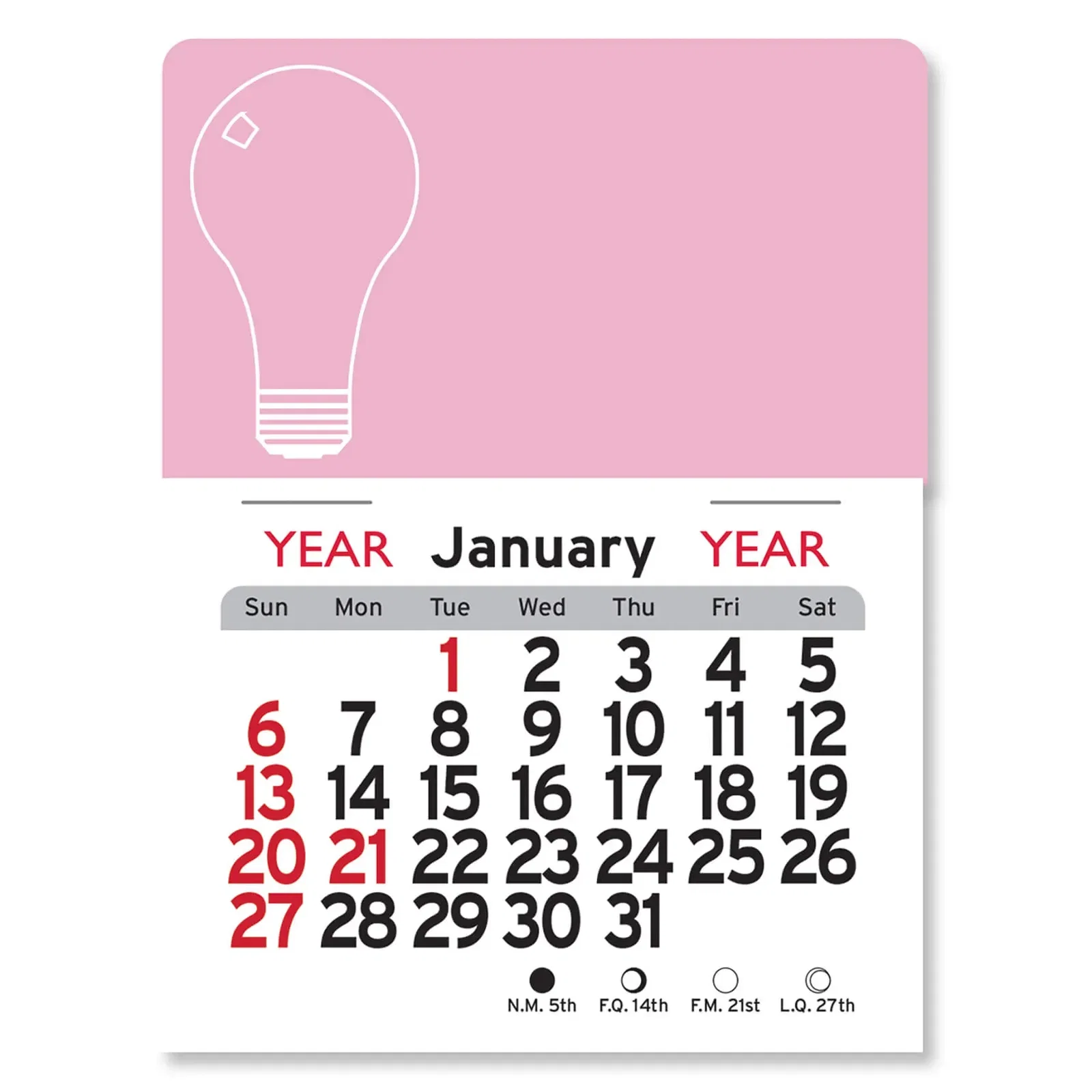 Custom Light Bulb Calendar - Peel-N-Stick® — view 2