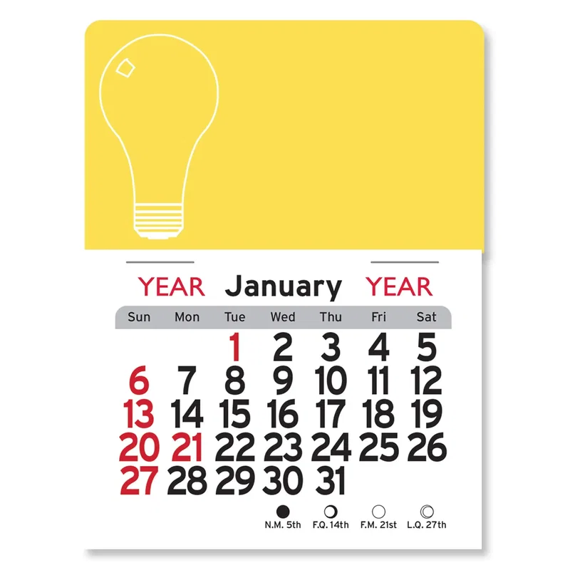 Custom Light Bulb Calendar - Peel-N-Stick®