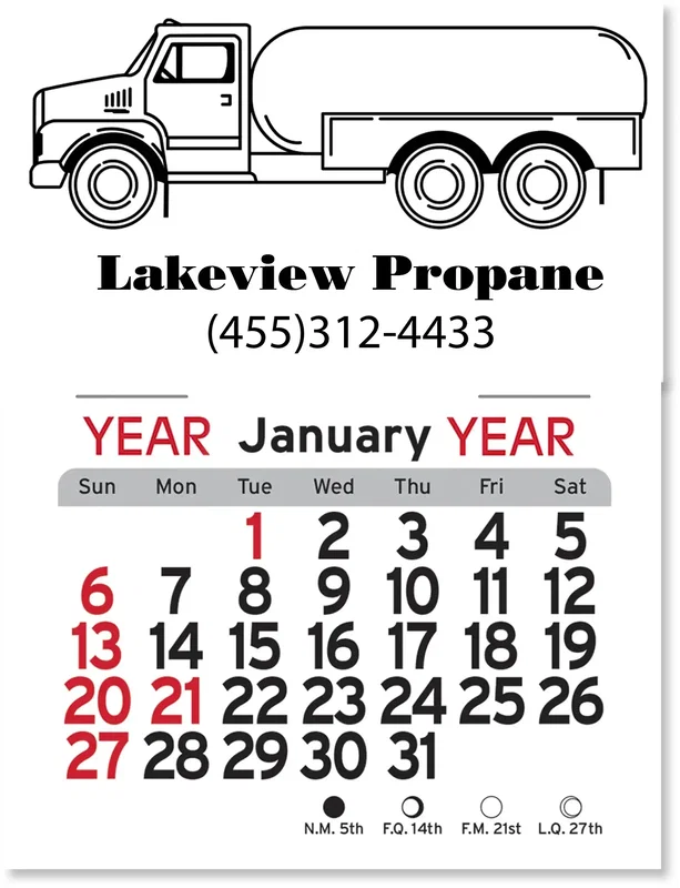 Logo Calendars - Propane Truck — view 1