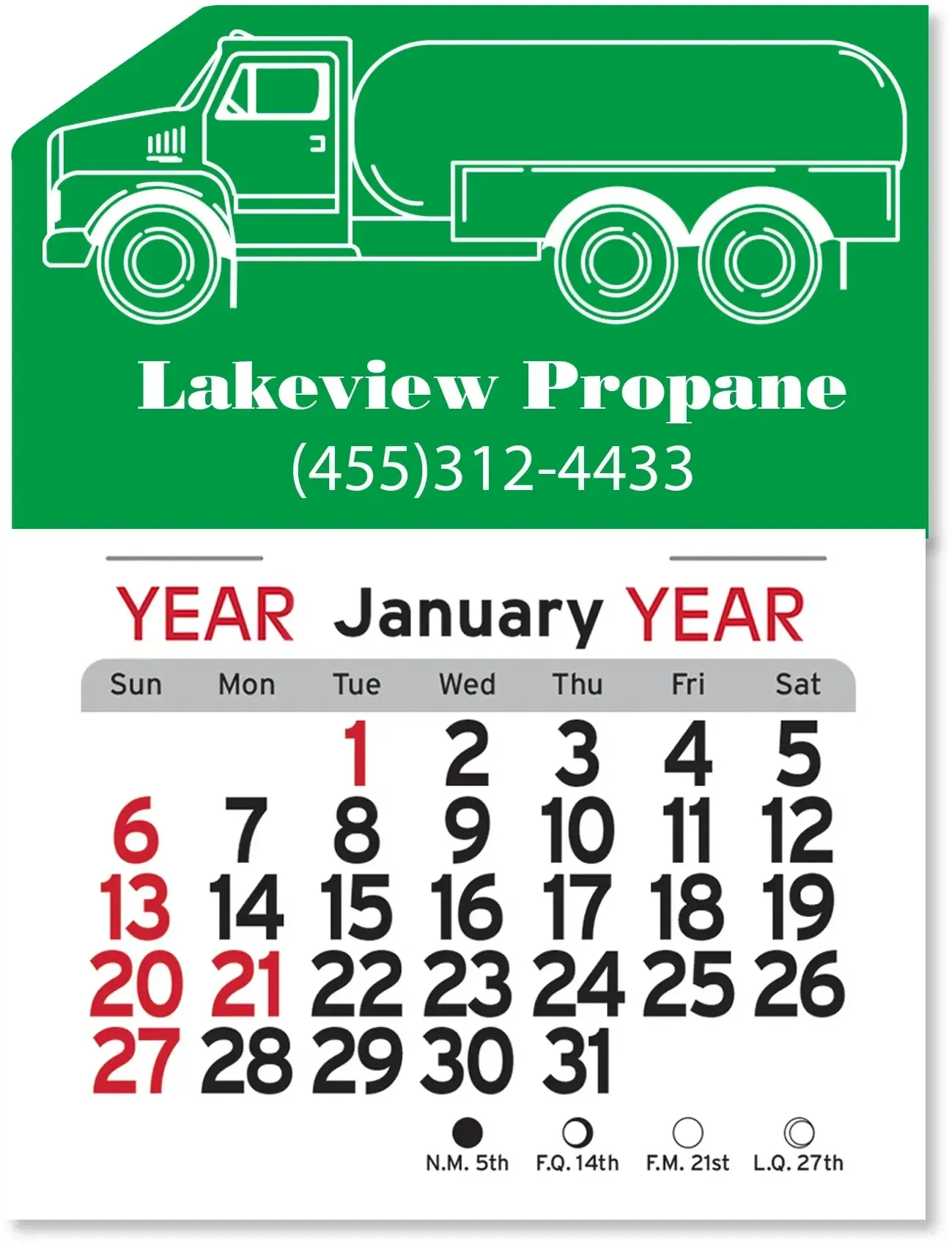 Logo Calendars - Propane Truck — view 3
