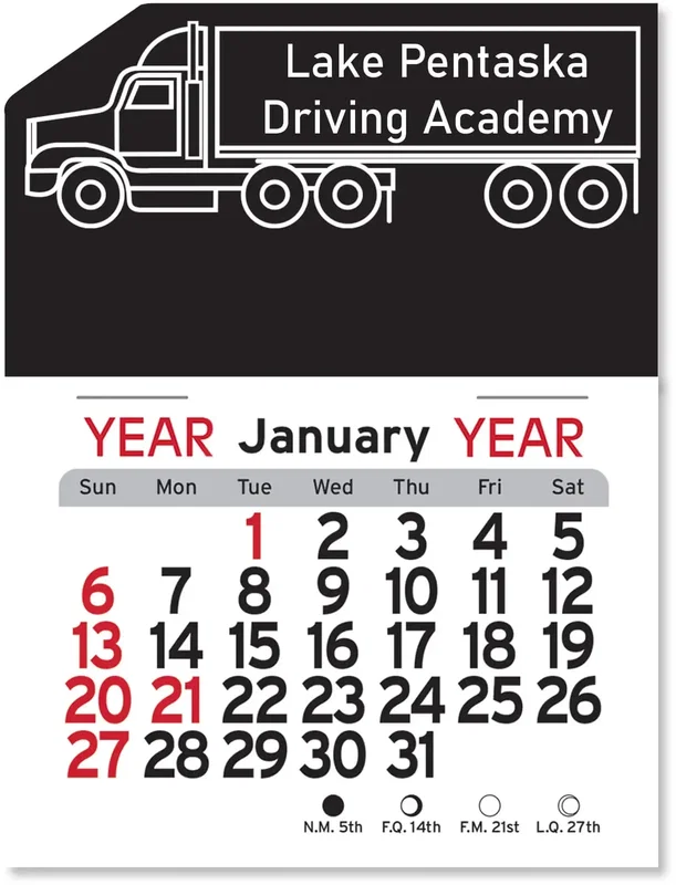 Custom Truck Calendar Pad