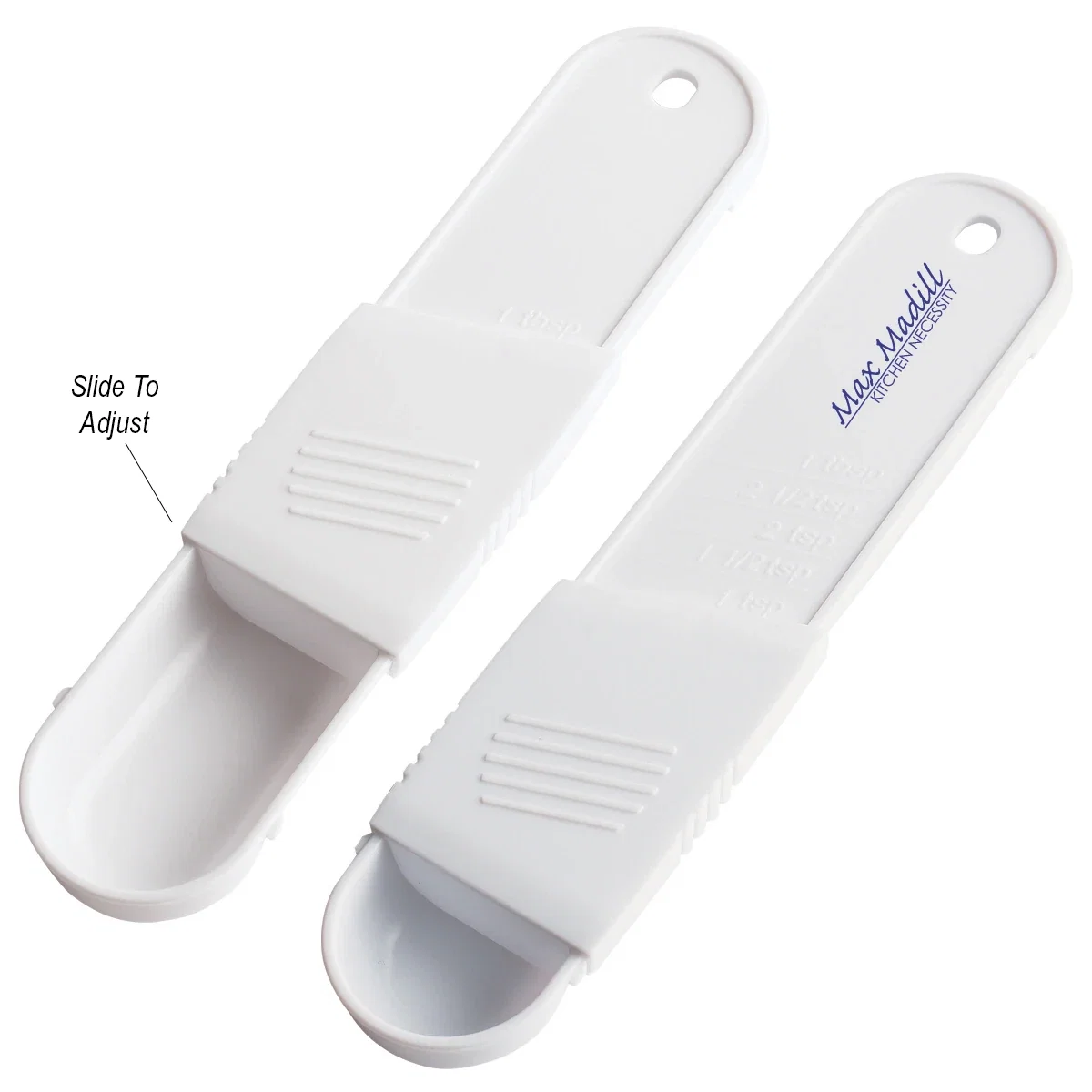 Kitchen tool held while portioning dry ingredients
