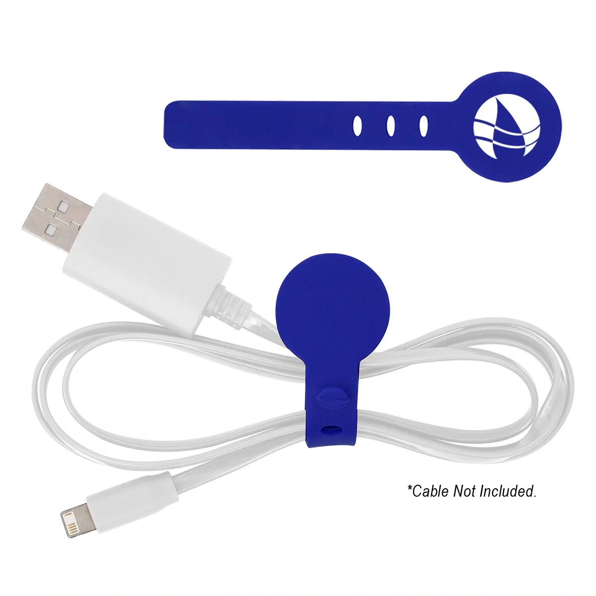 Adjustable silicone cable tie for bundling cords and chargers
