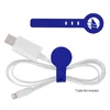 Adjustable Silicone Cable Tie in Blue