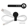Adjustable Silicone Cable Tie in Black
