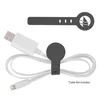 Adjustable Silicone Cable Tie in Gray