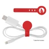 Adjustable Silicone Cable Tie in Red