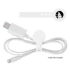 Adjustable Silicone Cable Tie in White