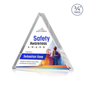 Starfire Crystal Triangle Award With a Modern Silhouette