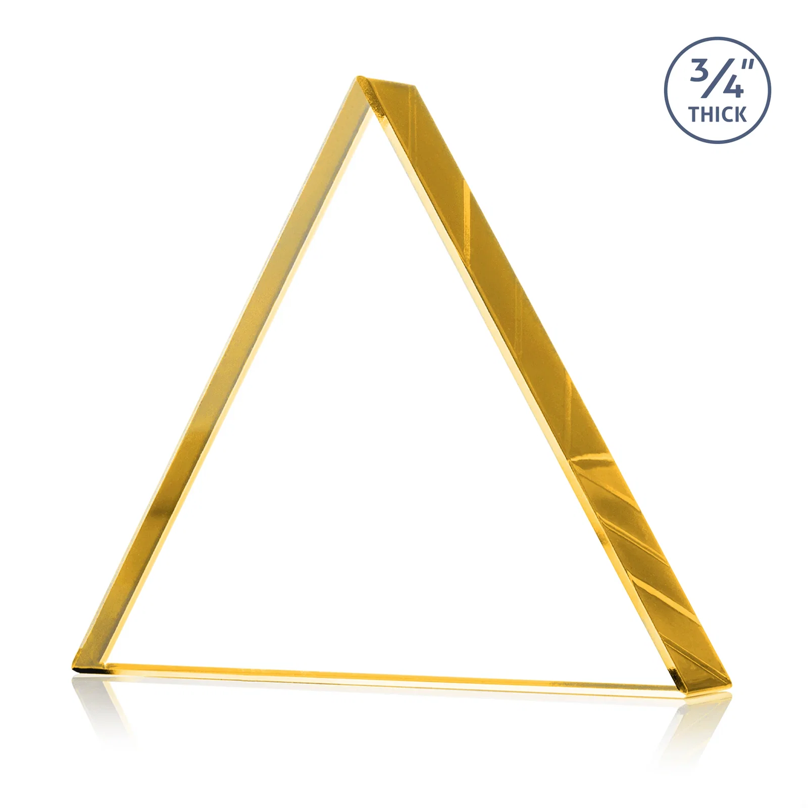 Custom printed Starfire Crystal Triangle Award With a Modern Silhouette for volunteer appreciation