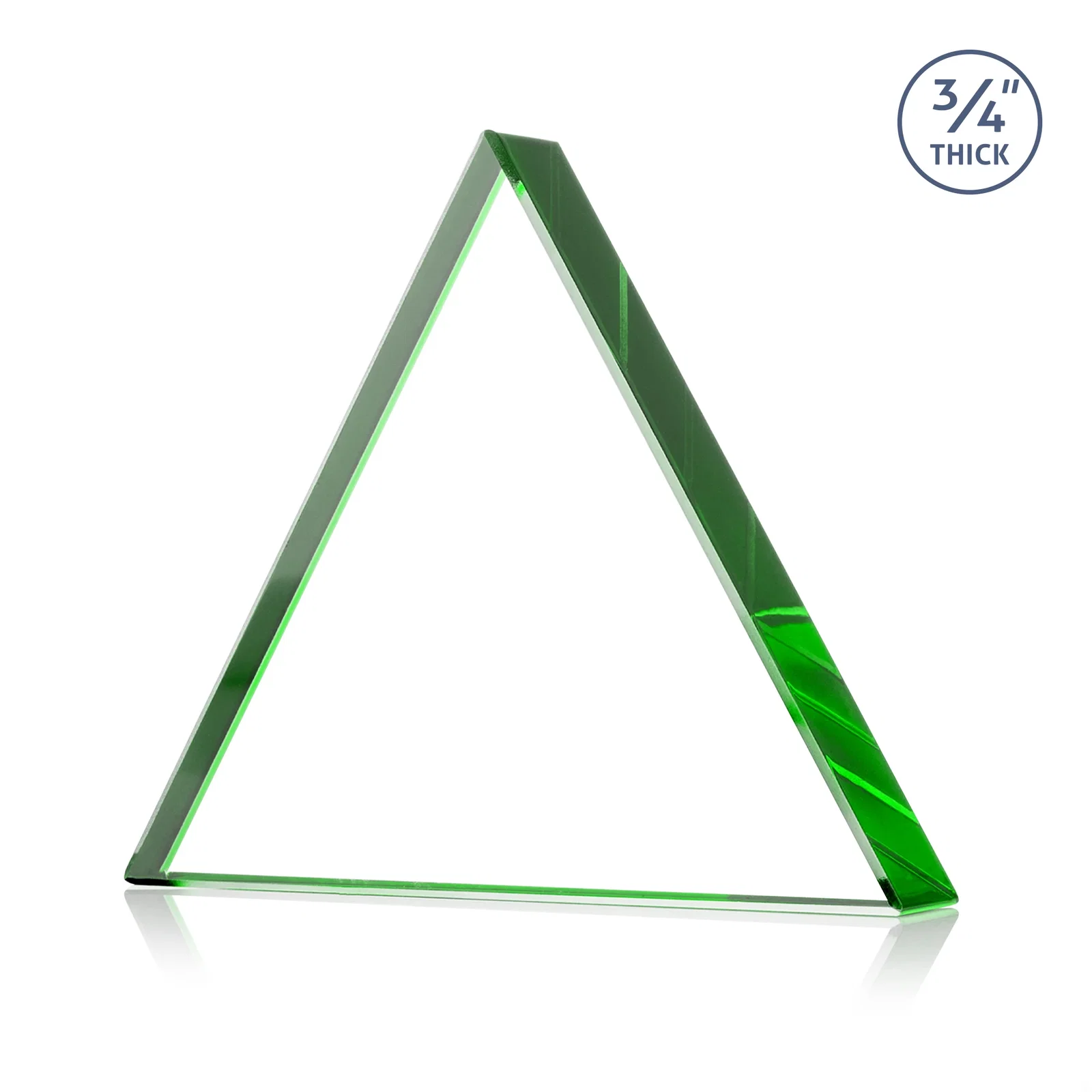 Customized Starfire Crystal Triangle Award With a Modern Silhouette for employee recognition