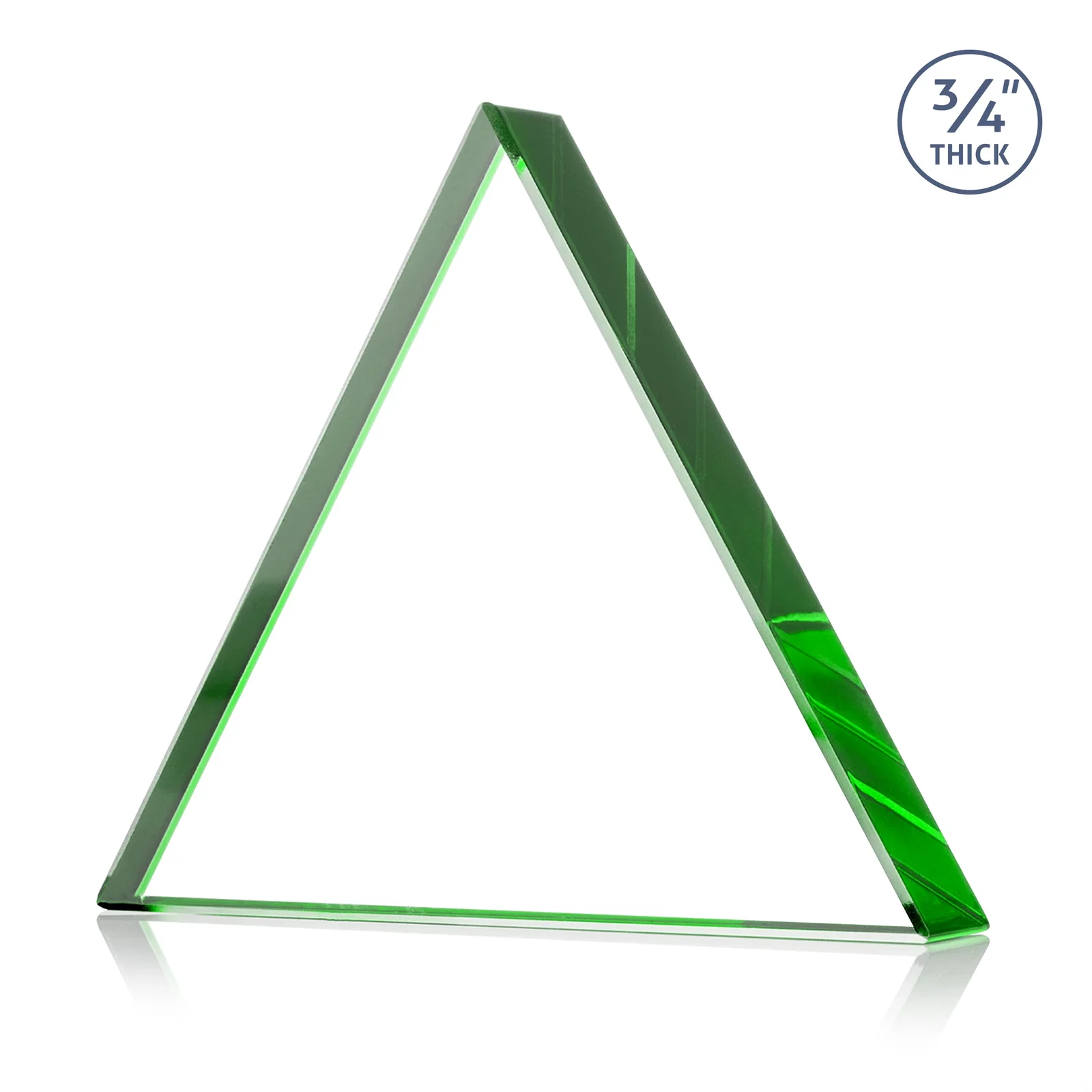 Customized Starfire Crystal Triangle Award With a Modern Silhouette for corporate award ceremonies