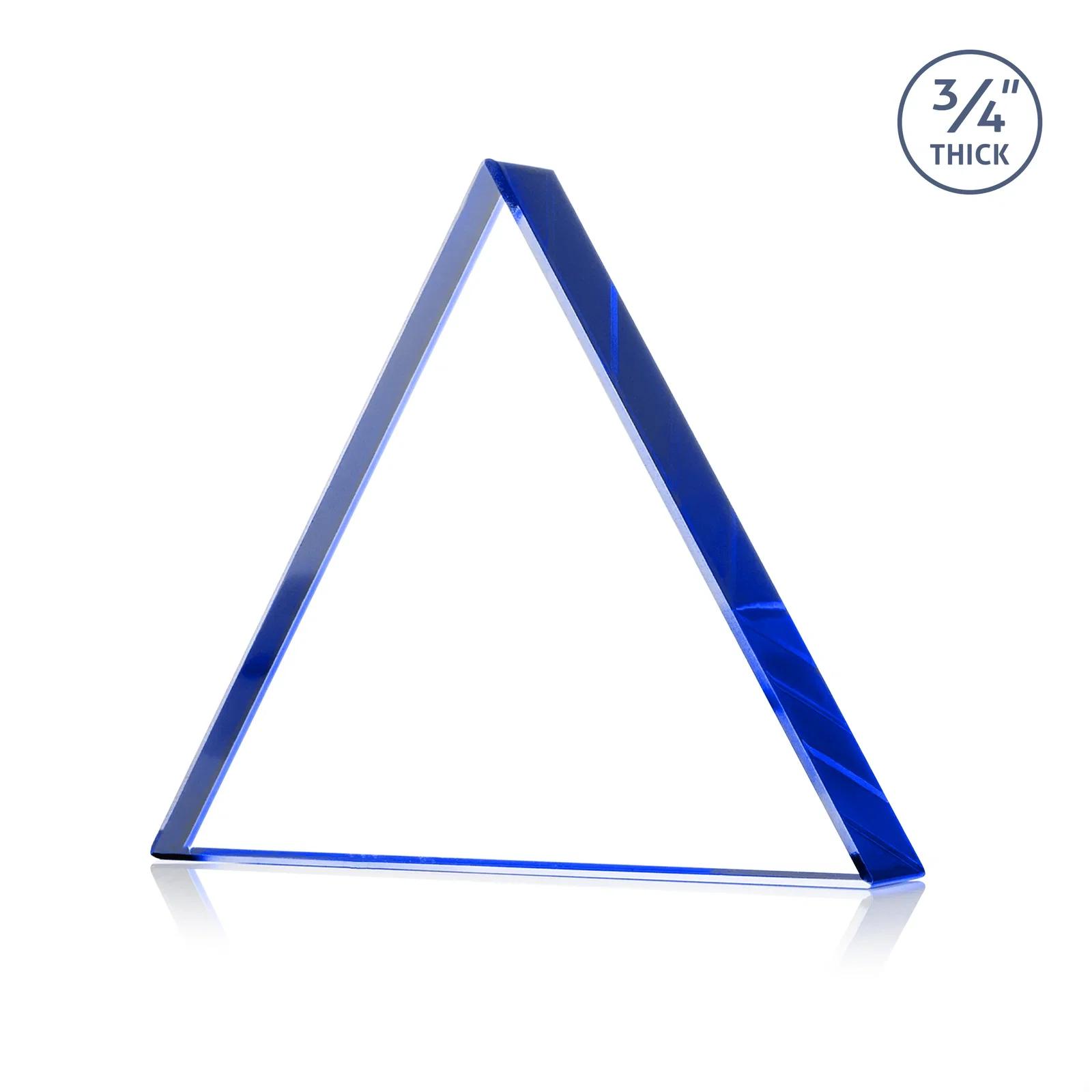 Customized Starfire Crystal Triangle Award With a Modern Silhouette for sales achievement awards