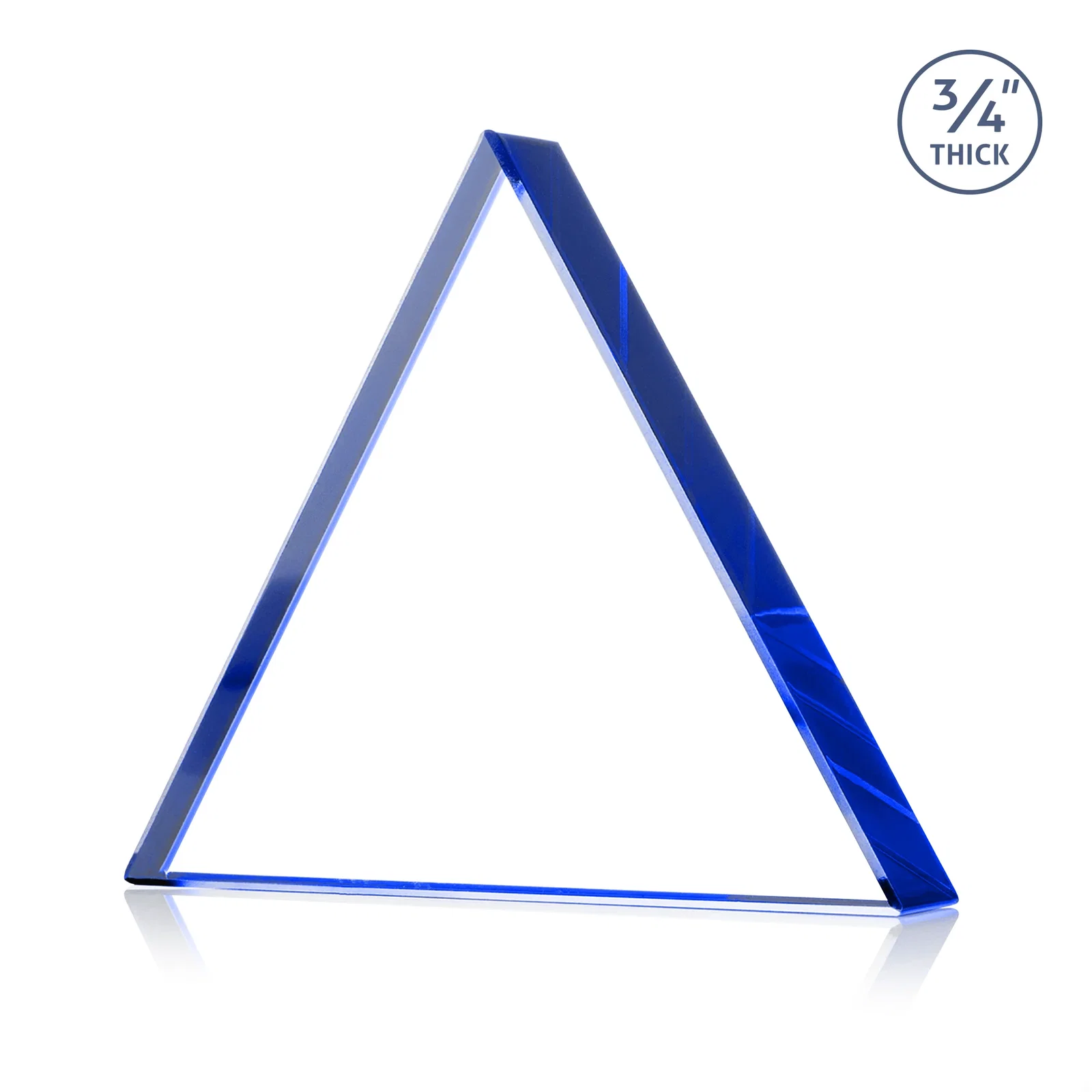 Customized Starfire Crystal Triangle Award With a Modern Silhouette for retirement presentations