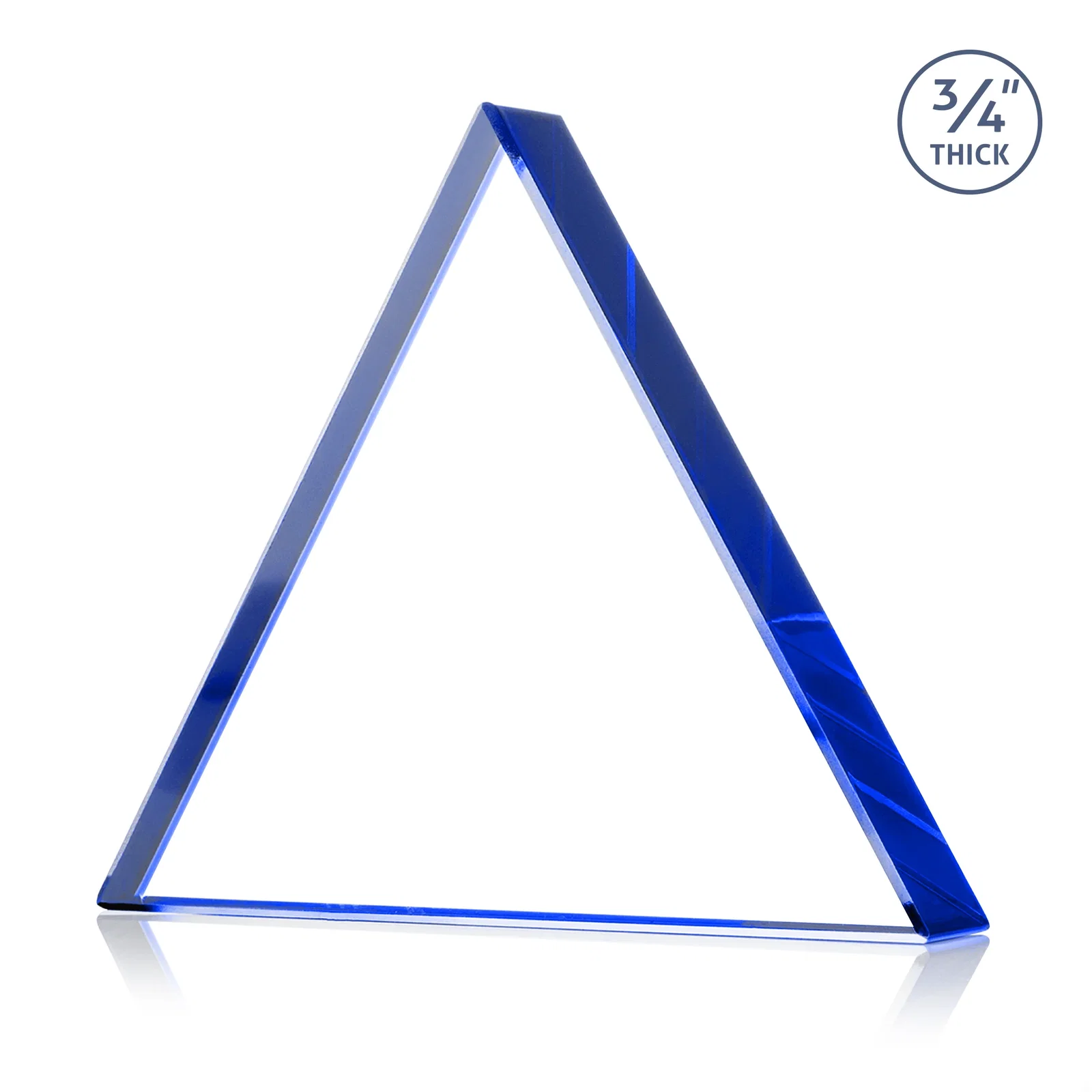 Customized Starfire Crystal Triangle Award With a Modern Silhouette for team milestone celebrations