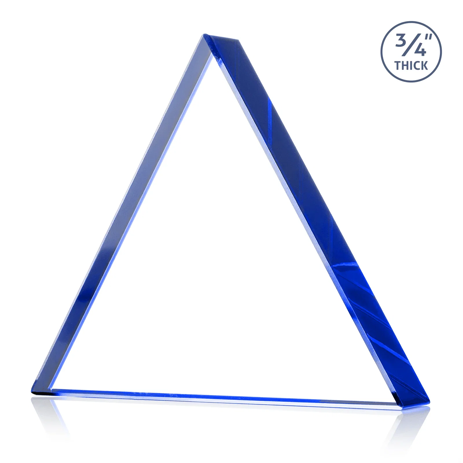 Customized Starfire Crystal Triangle Award With a Modern Silhouette for donor appreciation