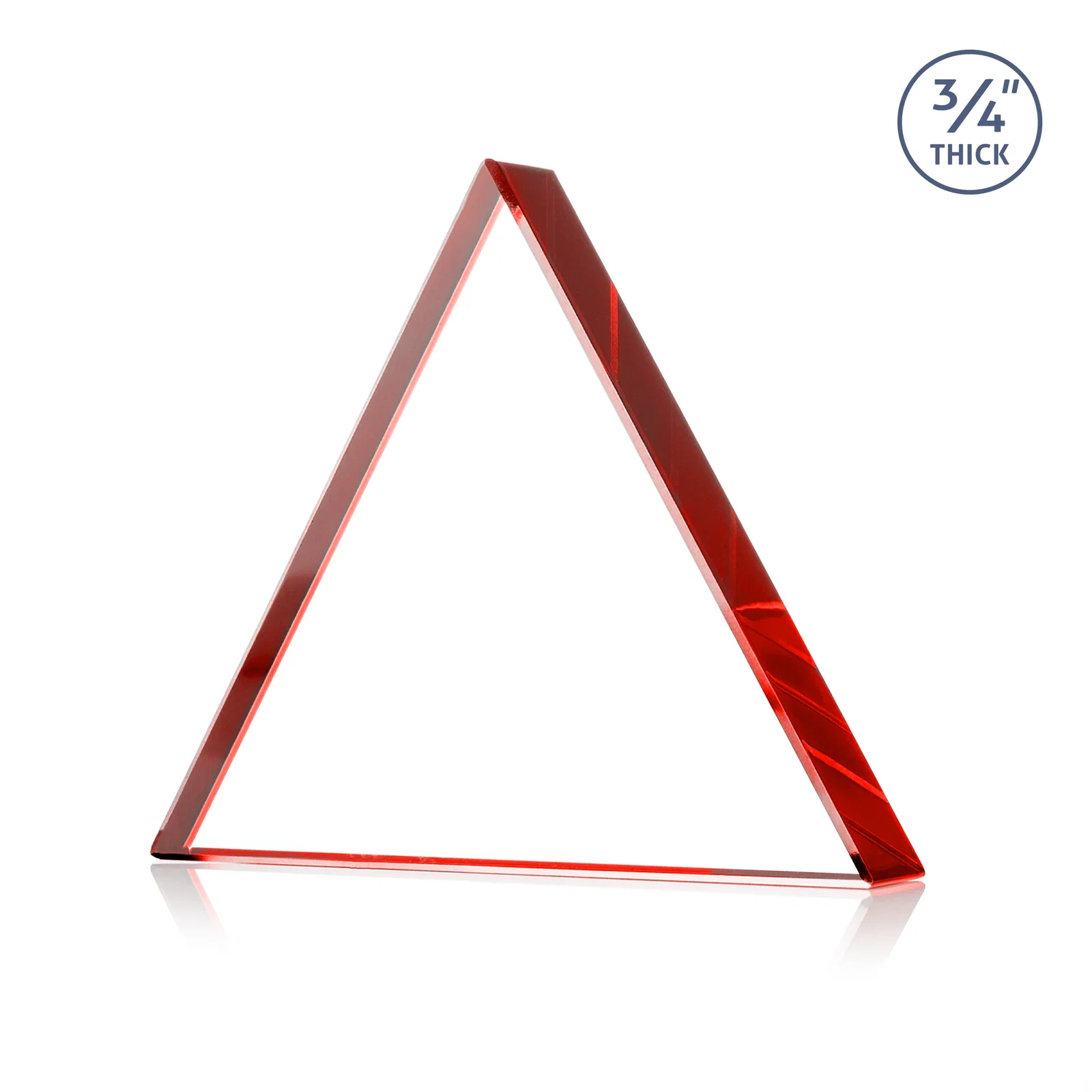 Customized Starfire Crystal Triangle Award With a Modern Silhouette for graduation ceremonies