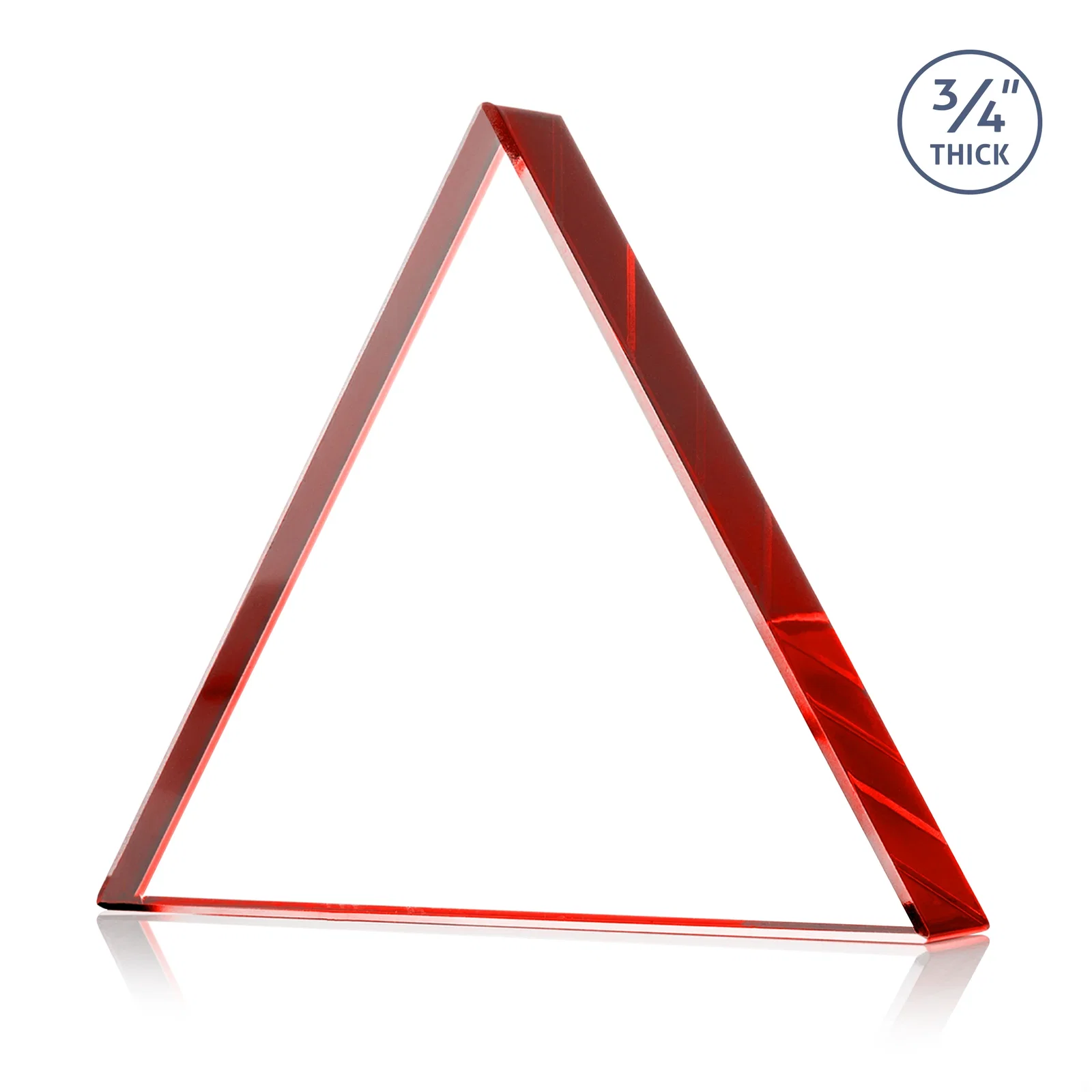 Customized Starfire Crystal Triangle Award With a Modern Silhouette for volunteer appreciation