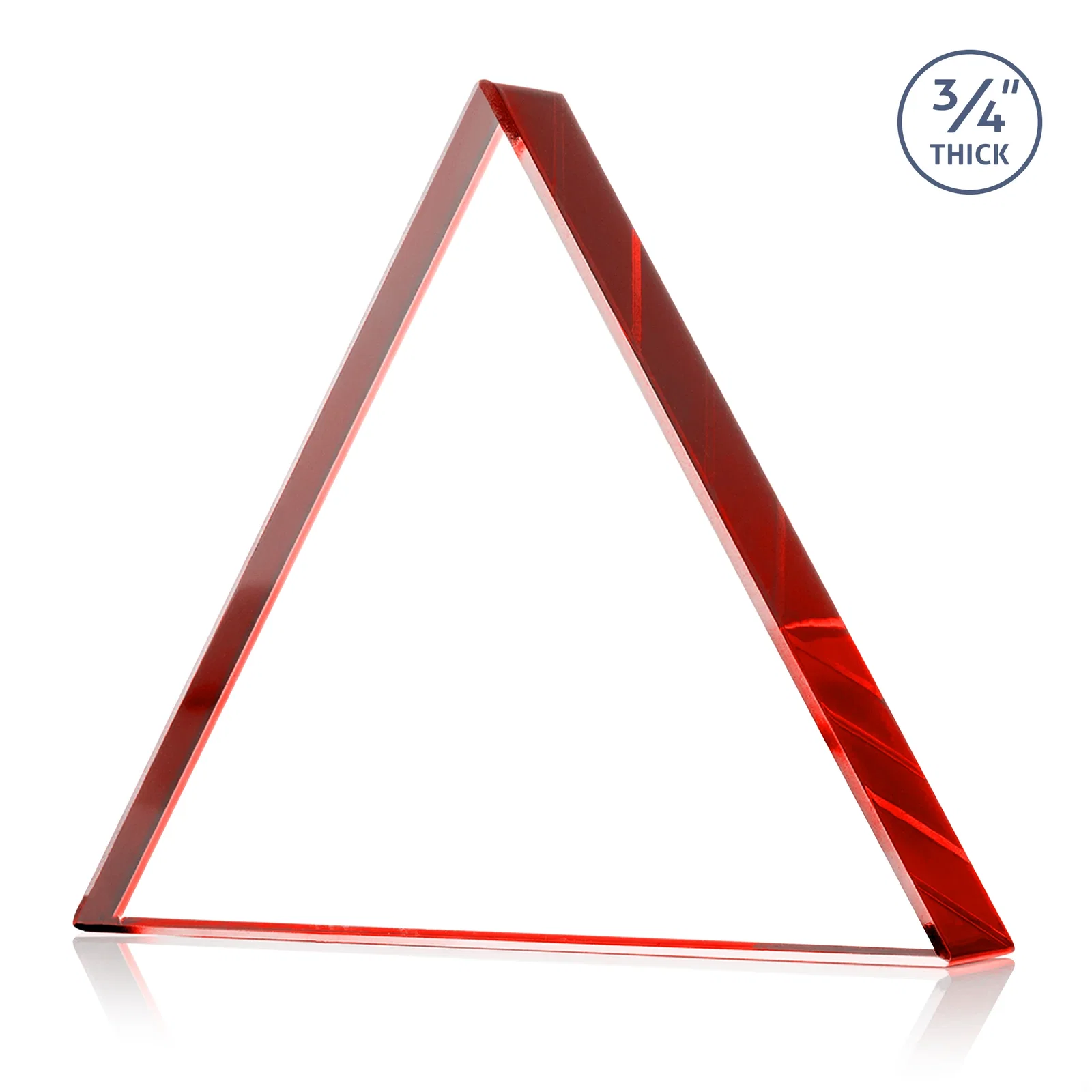 Customized Starfire Crystal Triangle Award With a Modern Silhouette for dealer and partner awards