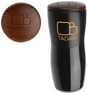 Adriano 12 oz Ceramic Tumbler with Wood Lid