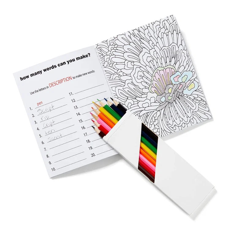 Adult Activity Journal Book & Colored Pencils — view 3