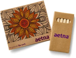 Adult Coloring Book & 6-Color Pencil Set To-Go with Full Color Imprint