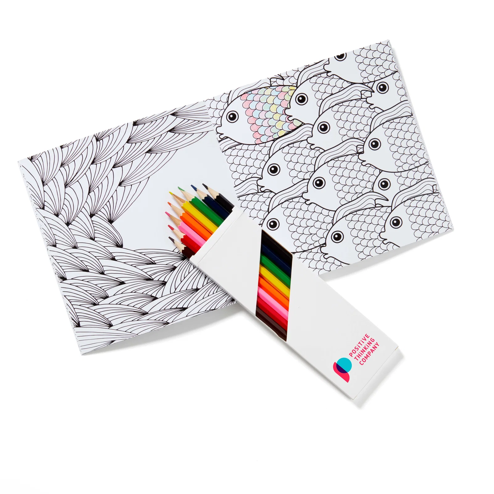 Adult Coloring Book & 8-Color Pencil Set — view 2