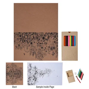Adult Coloring Book With Colored Pencils