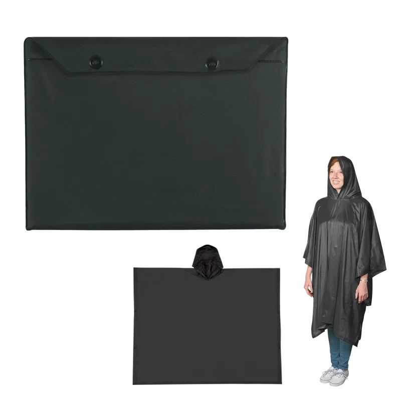 Black option spread flat on a plain surface