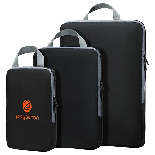 Custom Aero LOFT 3-piece compression packing cubes set, front view