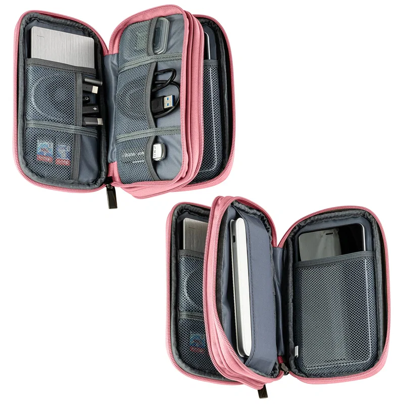 Close-up of the pen loop and card slots inside the Aero LOFT Business First Tech Organizer
