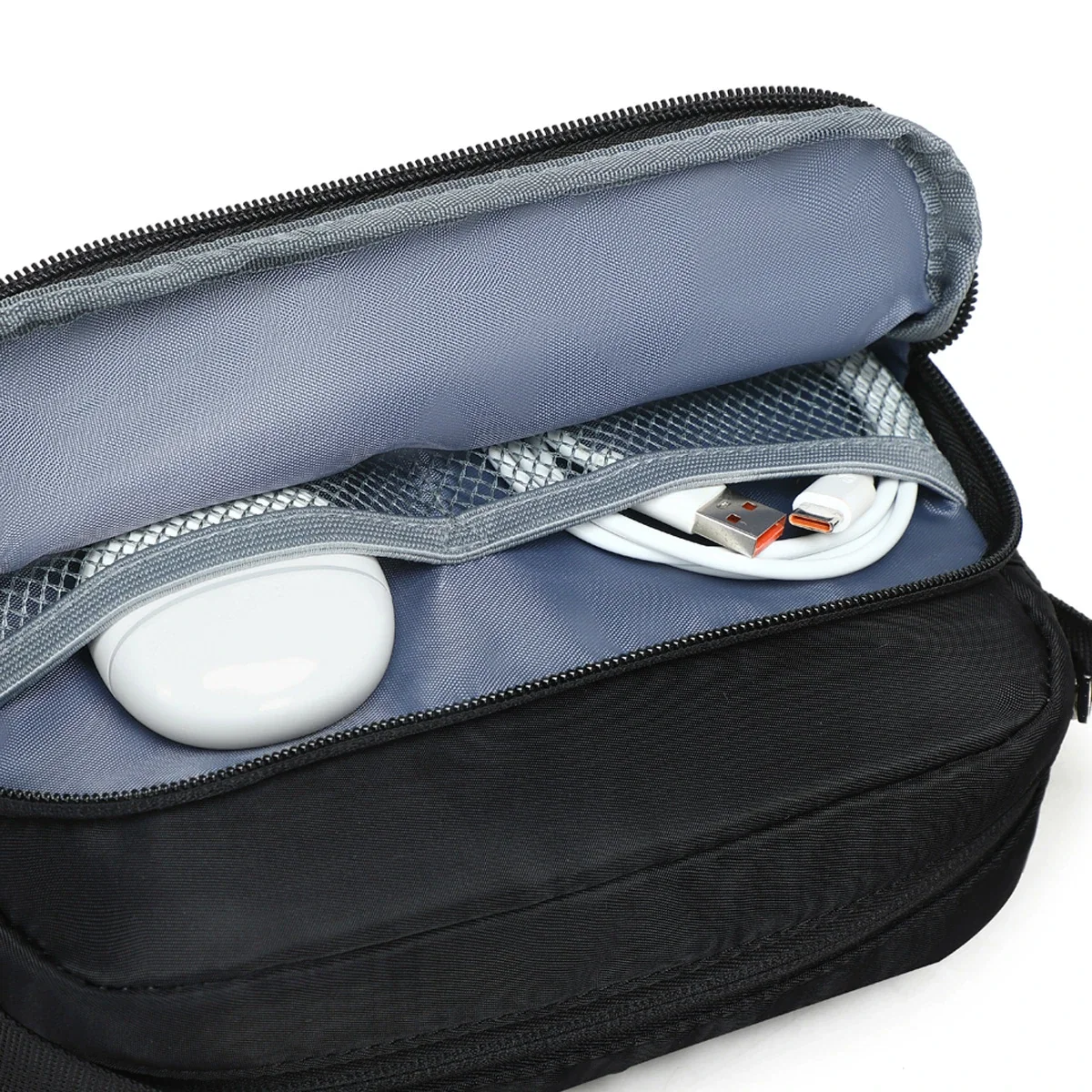 Branded Aero LOFT Companion Bag worn crossbody, lifestyle in-use shot