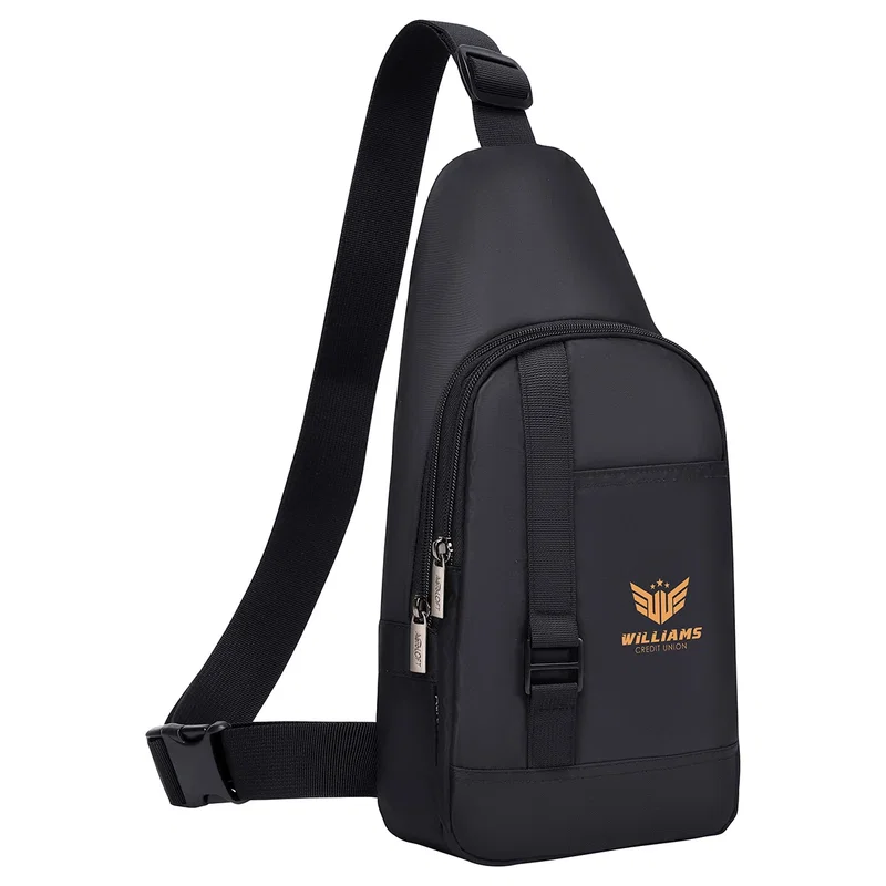 Back view of the branded Aero LOFT ECO Anywhere Crossbody Mini Backpack