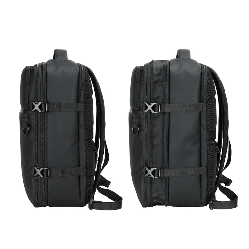 Side profile of the Aero LOFT HYBRID Travel Backpack, showing the padded shoulder strap