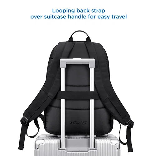 Custom laptop backpack interior organization detail