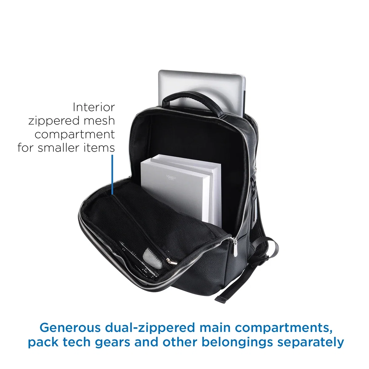 Custom Aero LOFT Odyssey dual-laptop backpack, front view