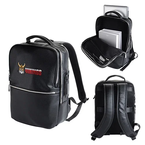 Custom dual-laptop backpack interior organization detail