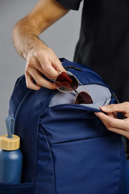 Branded AeroLoft Business First backpack, three-quarter rear view of the promotional bag
