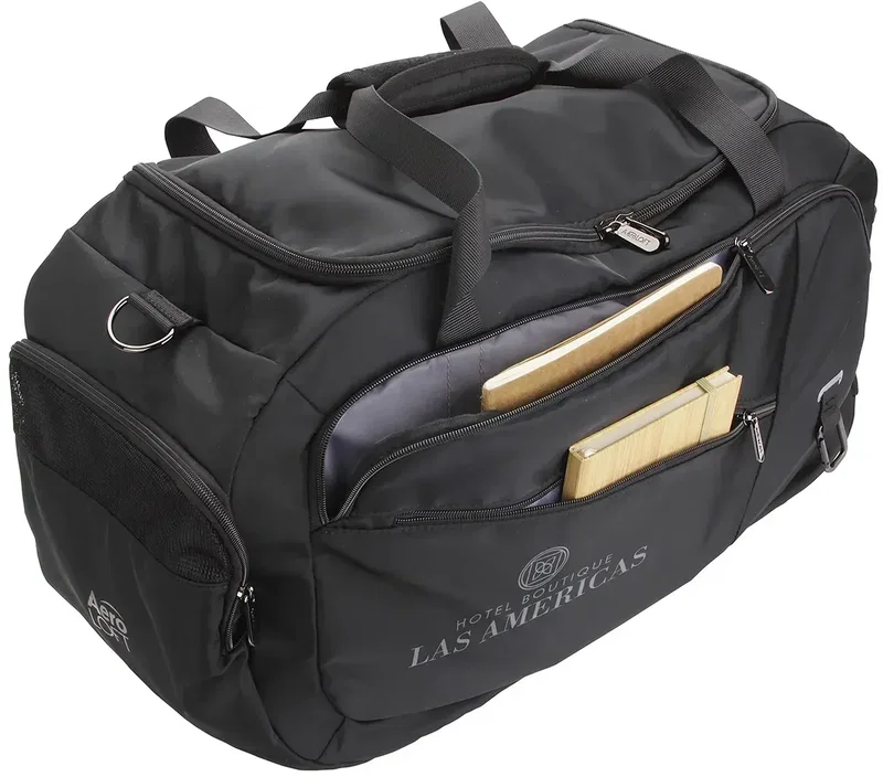 Promotional AeroLoft duffel bag, carry handles detail