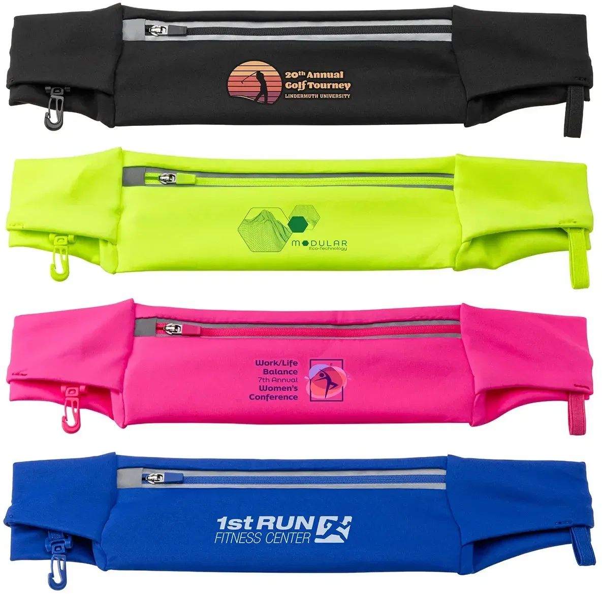 AeroLoft Flex Lycra Sport Belt, custom running belt with logo, front view