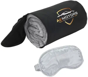 AeroLoft Plush Travel Blanket with Sleep Mask
